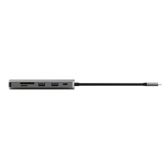 Postaja za priklop TRUST Dalyx, 7 v 1, USB-C na 2x USB 3.1, USB-C, HDMI, G-LAN, čitalec kartic, za prenosnik
