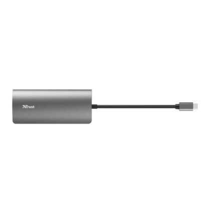 Postaja za priklop TRUST Dalyx, 7 v 1, USB-C na 2x USB 3.1, USB-C, HDMI, G-LAN, čitalec kartic, za prenosnik