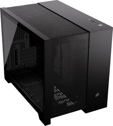 Ohišje CORSAIR 2500D Airflow Dual chamber, RGB, window, MIDI, ATX, črno, bez napajalnika