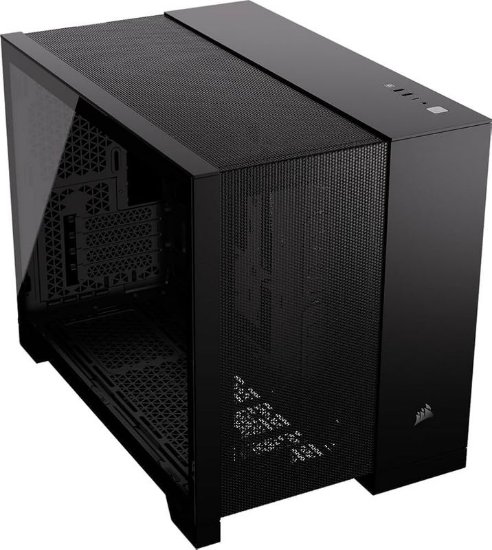 Ohišje CORSAIR 2500D Airflow Dual chamber, RGB, window, MIDI, ATX, črno, bez napajalnika