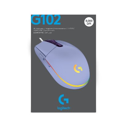 Miška LOGITECH Gaming G102 Lightsync, optički, 8000dpi, lilac, USB