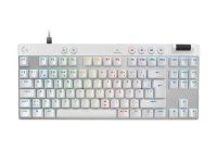Tipkovnica LOGITECH Pro X TKL Rapid, mehanska, taktilna, RGB, US Layout, USB, bela