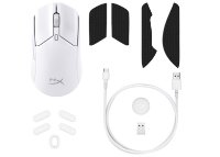 Miška HYPERX Pulsefire Haste 2 Wireless 6N0A9AA, 26000 DPI, bežični, beli