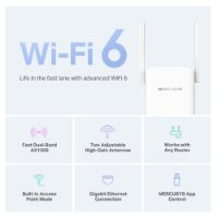 Wireless range extender MERCUSYS ME60X, 300Mbps/1201Mbps, 1x Gigabit port, 2x antene