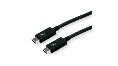 Kabel ROLINE USB-C na USB-C, Thunderbolt3, 2m, črni