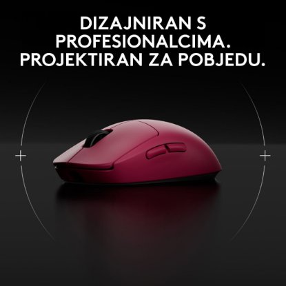 Miška LOGITECH Pro 2 Lightspeed, RGB, optički, bežični, 32000dpi, rozi