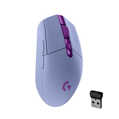 Miška LOGITECH Gaming G305 Lightspeed, bežični, optički, 12000dpi, lilac, USB
