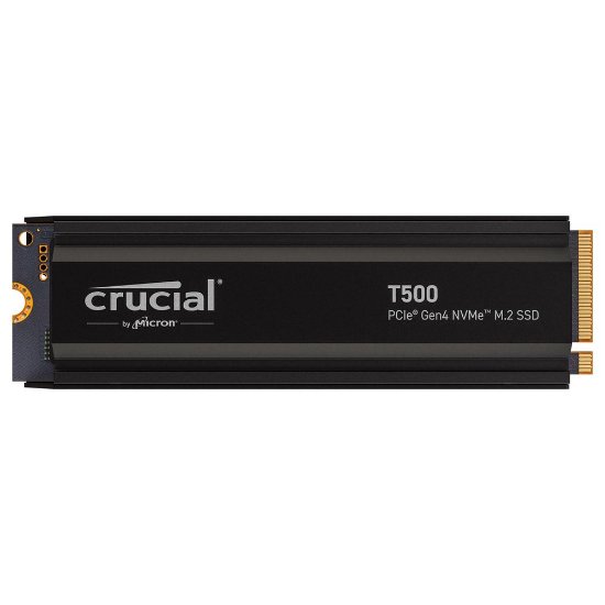 SSD 2TB CRUCIAL T500, PCIe Gen 4 NVMe M.2, 2280, 7400/7000 MB/s, hladilnik