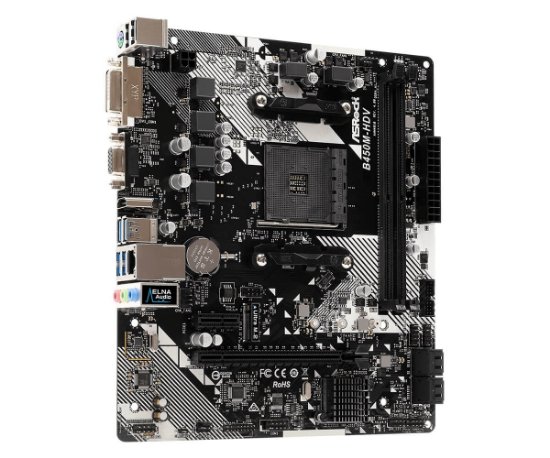 Matična plošča ASROCK B450M-HDV R4.0, AMD B450, mATX, s. AM4