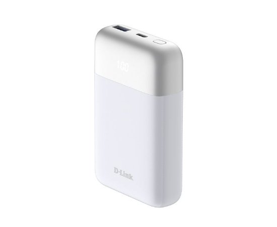 Mobilni USB punjač D-LINK PowerBank DPP-101, 10000 mAh, 1x USB-C, 1x USB-A, bijeli