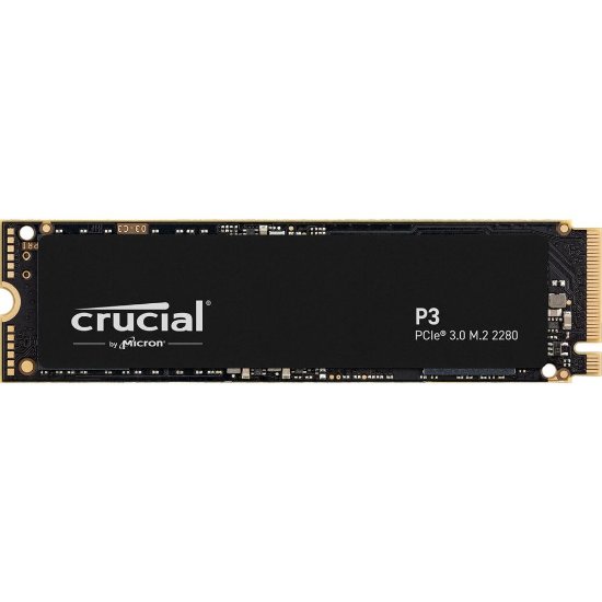 SSD 500GB CRUCIAL P3, PCIe Gen 3 NVMe M.2, 2280, 3500/1900 MB/s