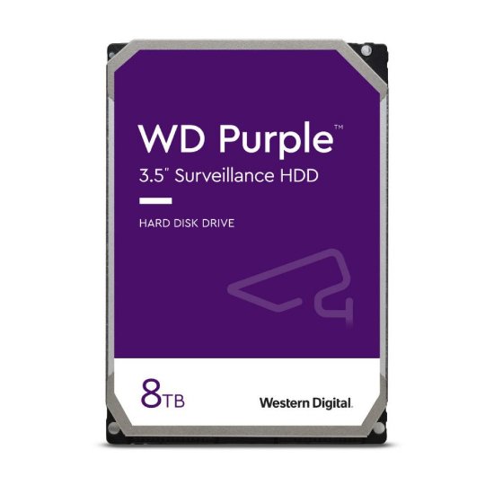 Trdi disk 8TB WESTERN DIGITAL Purple, WD85PURZ, SATA3, 256MB cache, 5400 okr./min., Surveillance, 3.5", za desktop