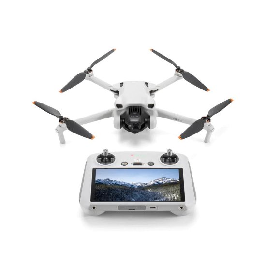 Dron DJI Mini 3, 4K kamera, 3-osni gimbal, čas letenja do 38 minut, pametni daljinski upravljalnik, bela barva