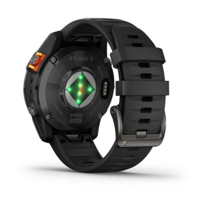 Pametna ura GARMIN Fenix 7 Pro Solar, HR, GPS, multisport, temnosivi/črni remen