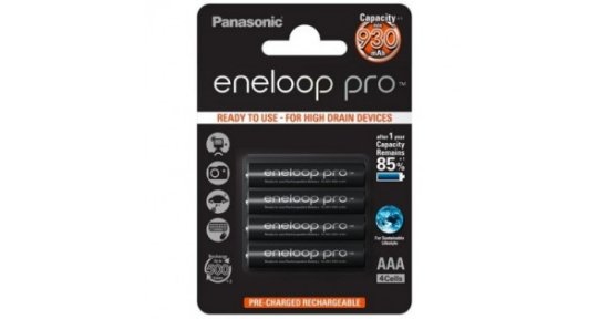 Baterija PANASONIC Eneloop PRO BK4HCDE4BE, tip AAA, punjive, 930 mAh, 4kom