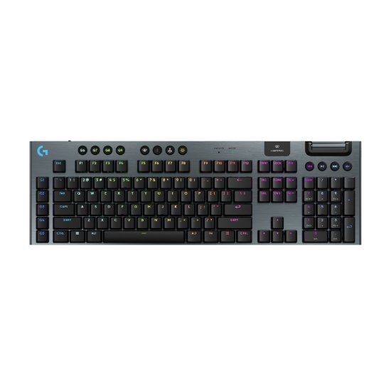 Tipkovnica LOGITECH Gaming G915 X Lightspeed Tactile, RGB, mehanička, brezžična, US Layout, črna