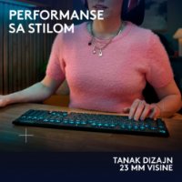 Tipkovnica LOGITECH Gaming G915 X Lightspeed Tactile, RGB, mehanička, brezžična, US Layout, črna