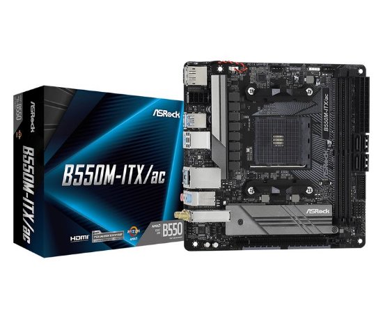 Matična plošća ASROCK B550M ITX/ac, AMD B550, DDR4, miniITX, s. AM4