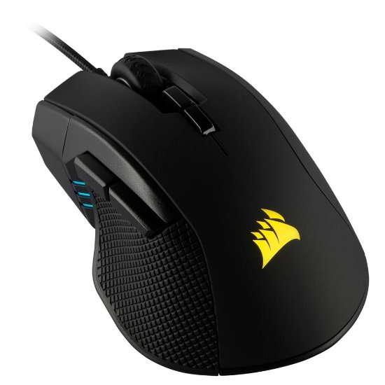 Miška CORSAIR Ironclaw RGB Gaming, brezžična, optična, 18000 dpi, črna, USB