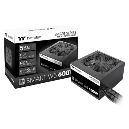 Napajlnik 600W, THERMALTAKE Smart W3 80+, ATX 3.1, 120mm vent., 80+, črno