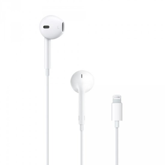 slušalke APPLE Earpods with remote and mic, in-ear, Lightning Connector, bele, mmtn2zm/a