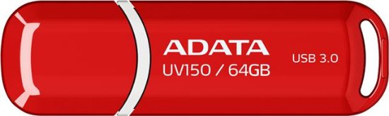 Memorija USB 3.0 FLASH DRIVE 64GB, ADATA UV150 Red AD, AUV150-64G-RRD, crvena