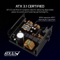 Napajanje 1000W, CORSAIR RM1000x Series CP-9020271-EU, ATX 3.1, 135mm vent., 80+ Gold, modularno