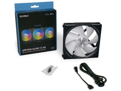 Ventilator LIAN LI UNI FAN AL140 V2, RGB, 140mm PWM, črni Ventilator LIAN LI UNI FAN AL140 V2, RGB, 140mm PWM, črni