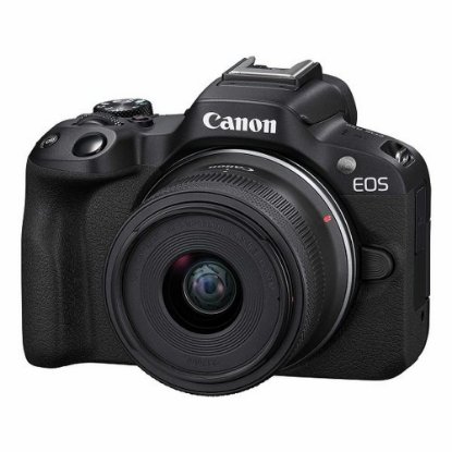 Digitalni fotoaparat CANON EOS R50 + RF-S 18-45mm + RF-S 55-210mm STM, 24,2 Mp, 4K Ultra HD, črni
