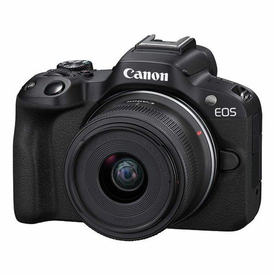 Digitalni fotoaparat CANON EOS R50 + RF-S 18-45mm + RF-S 55-210mm STM, 24,2 Mp, 4K Ultra HD, črni