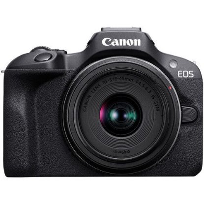 Digitalni fotoaparat CANON EOS R100 18-45, 25.8 Mpx, UHD 4K, črni