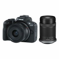 Digitalni fotoaparat CANON EOS R50 + RF-S 18-45mm + RF-S 55-210mm STM, 24,2 Mp, 4K Ultra HD, črni