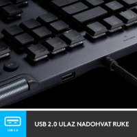 Tipkovnica LOGITECH Gaming G815 Tactile, RGB, mehanička, USB, črna