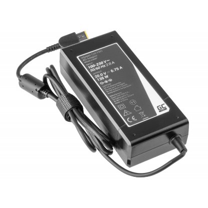 Polnilec za prenosni računalnik GREEN CELL AD68P, 135W, za LENOVO Yxx