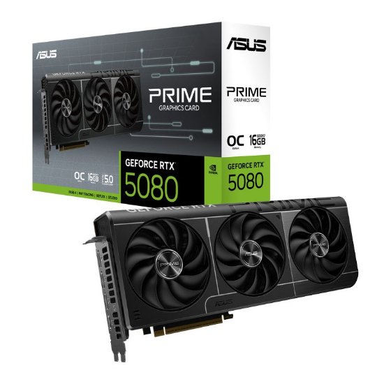 Grafična kartica ASUS GeForce RTX 5080 Prime OC, 16GB GDDR7Ask ChatGPT