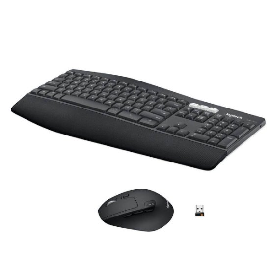 Tipkovnica + miška LOGITECH MK850 Wireless Desktop, brezžična, črna, Unifying receiver USB