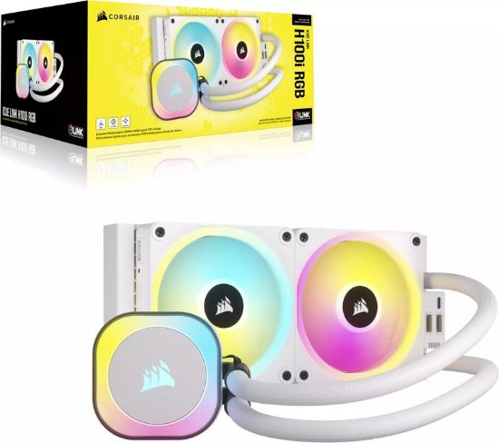 Vodeno hlađenje CORSAIR iCUE Link H100i White RGB AIO, CW-9061005-WW, za Intel i AMD