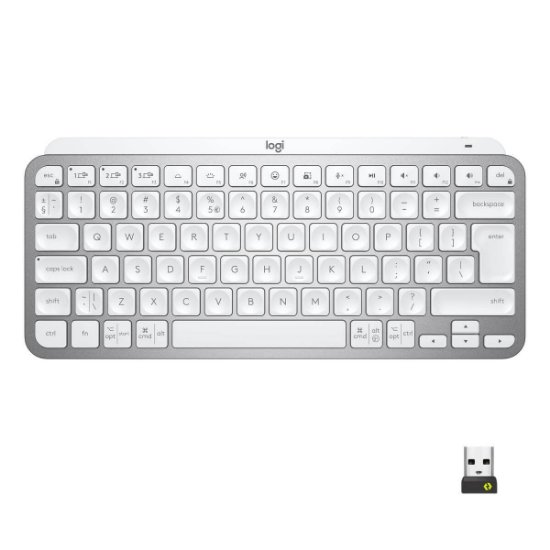 Tipkovnica LOGITECH MX Keys mini, brezžična, BT, srebrna