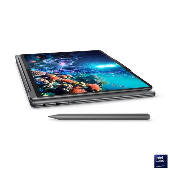 Prenosnik LENOVO Yoga 9 83LC001HSC / Core Ultra 7 256V, 16GB, 1TB SSD, Intel Arc grafika, 14" 2,8K 120Hz OLED zaslon na dotik, Windows 11 Pro, siv