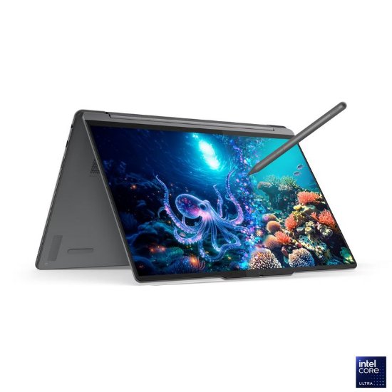 Prenosnik LENOVO Yoga 9 83LC001HSC / Core Ultra 7 256V, 16GB, 1TB SSD, Intel Arc grafika, 14" 2,8K 120Hz OLED zaslon na dotik, Windows 11 Pro, siv