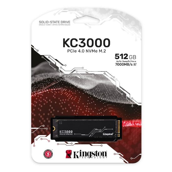 SSD 512GB KINGSTON KC3000, SKC3000S/512G, M.2/NVMe, 2280, maks 7000/3900 MB/s