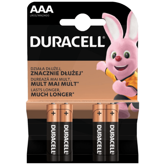 DURACELL Basic Alkaline AAA LR03/MN2400 4 kosi