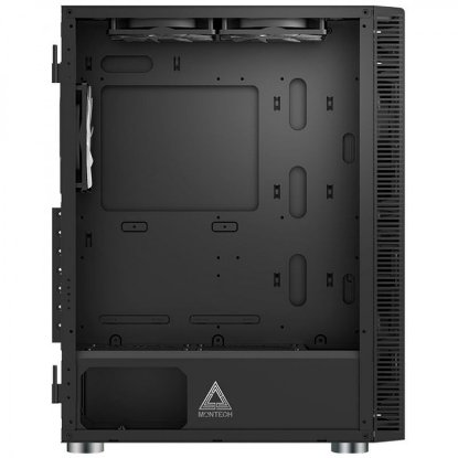 Ohišje MONTECH X3 Glass, s prozornim stranskim panelom, RGB osvetlitvijo, ATX, črno.