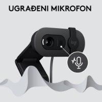 Web kamera LOGITECH Brio 100, črna