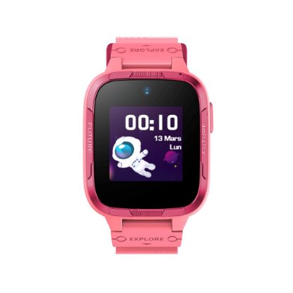 Dječji pametni sat SMART360 Botslab Kids Watch E3 Pro, 4G+ video pozivi, SOS gumb, lociranje, rozi, mrežna nadzorna kamera 360 AC1C Pro, 2k, unutarnja