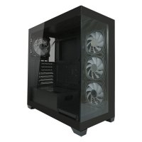 Ohišje LC POWER Gaming 715B Seamless X, MIDI, ATX, steklo, črno, brez napajalnika