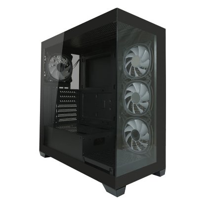Ohišje LC POWER Gaming 715B Seamless X, MIDI, ATX, steklo, črno, brez napajalnika Ohišje LC POWER Gaming 715B Seamless X, MIDI, ATX, steklo, črno, brez napajalnika