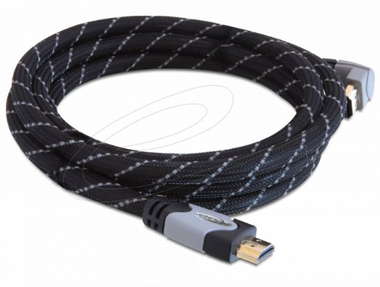 Kabel DELOCK HighSpeed, HDMI-A (M) na HDMI-A (M), kutni, 5m, crni
