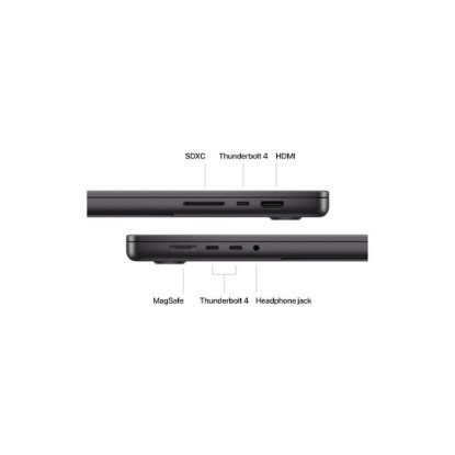 Prenosnik APPLE MacBook Pro 16" MX2X3CR/A / 14-jedrni M4 Pro, 24 GB RAM, 512 GB SSD, 20-jedrni Apple GPU, 16" Retina zaslon 3456x2234, 120 Hz, macOS, HR tipkovnica, črn