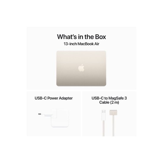 Prenosnik APPLE MacBook Air 13.6" MXCU3ZE/A / 8-Core M3, 16GB, 512GB SSD, Apple 10-Core GPU, 13.6" 2560x1664 IPS, macOS, zlati